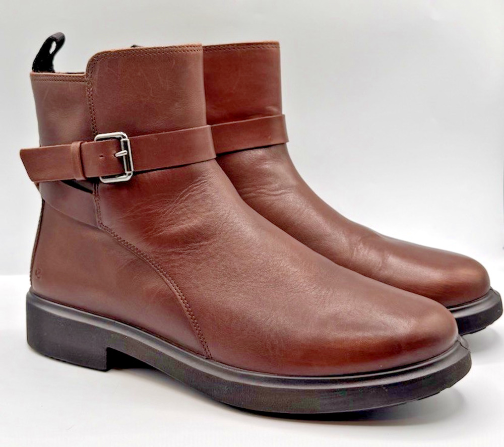 ECCO Sartorelle 25 Mid Cut Buckle Ankle Boots SIZE 9-9.5 Brown